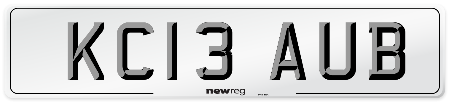 KC13 AUB Number Plate from New Reg